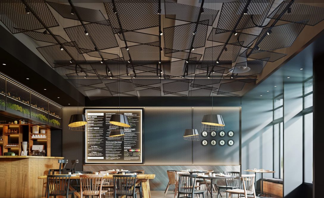cafe retail visualisation roomset cgi