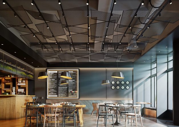 cafe retail visualisation roomset cgi