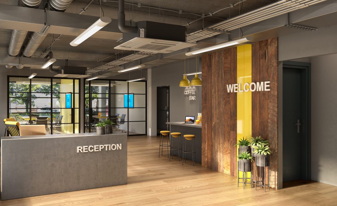 commercial reception visualisation CGI