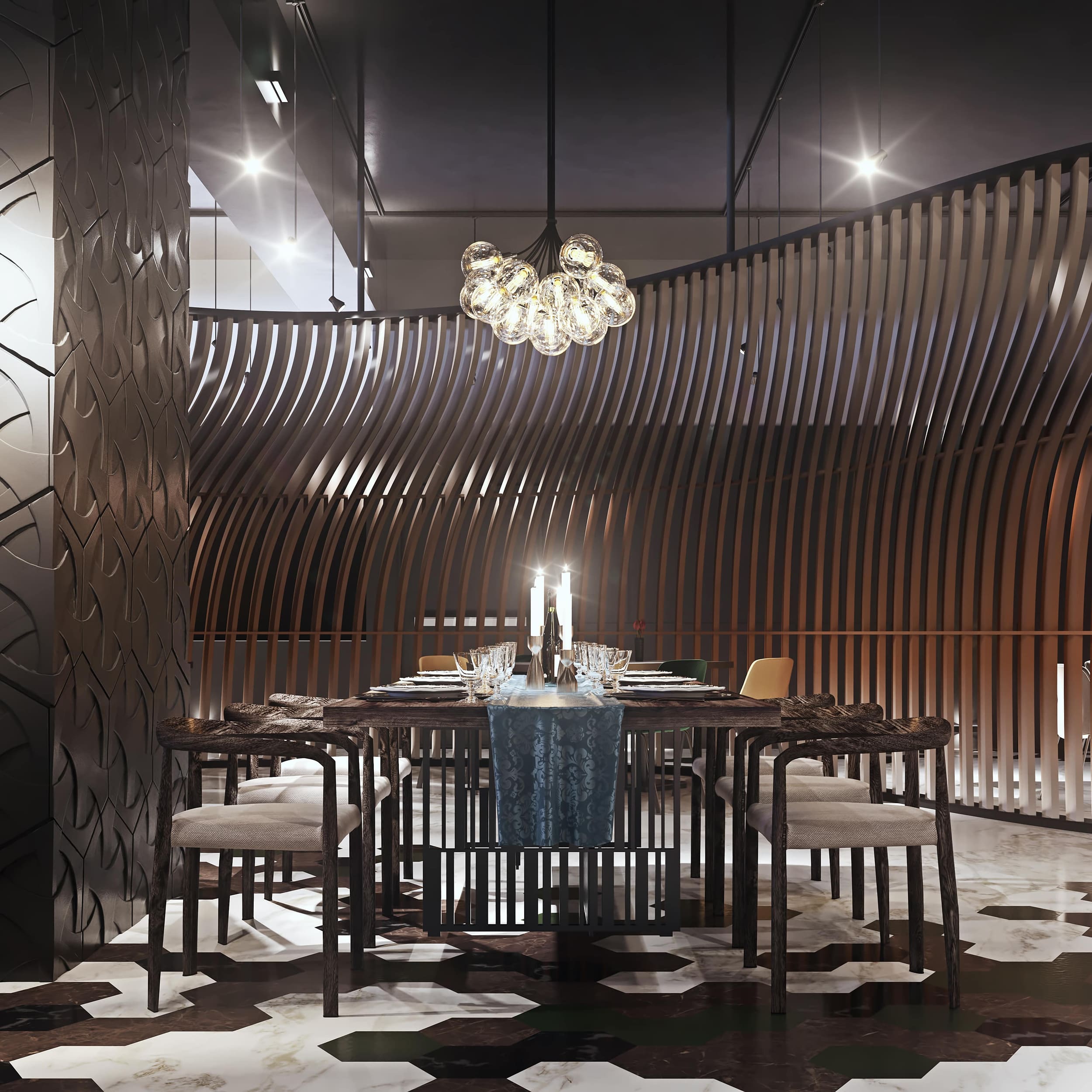 hotel restaurant visualisation roomset