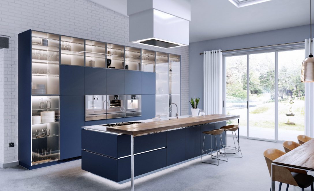 KBB kitchen visualisation – Modern style with a variety of colour
