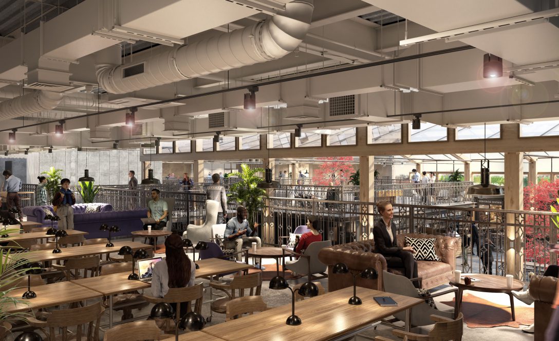 manchester union cgi - open plan f and b spaces visualised