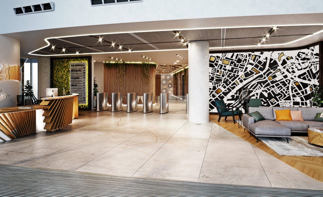 reception lobby cgi visualisation