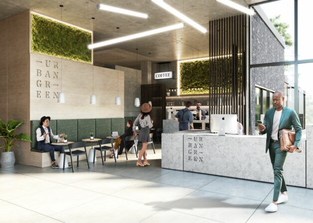 Urban Green Manchester - property marketing cgi visualsation - INT_HEATON_URBAN_GREEN_COFFEE_POD_FINAL_C02