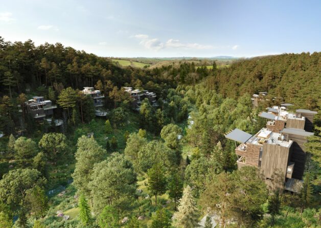Luxury staycation property development architectural visualisation - EXT_HALLWOOD_EXT07_CLUSTER_FINAL_C01