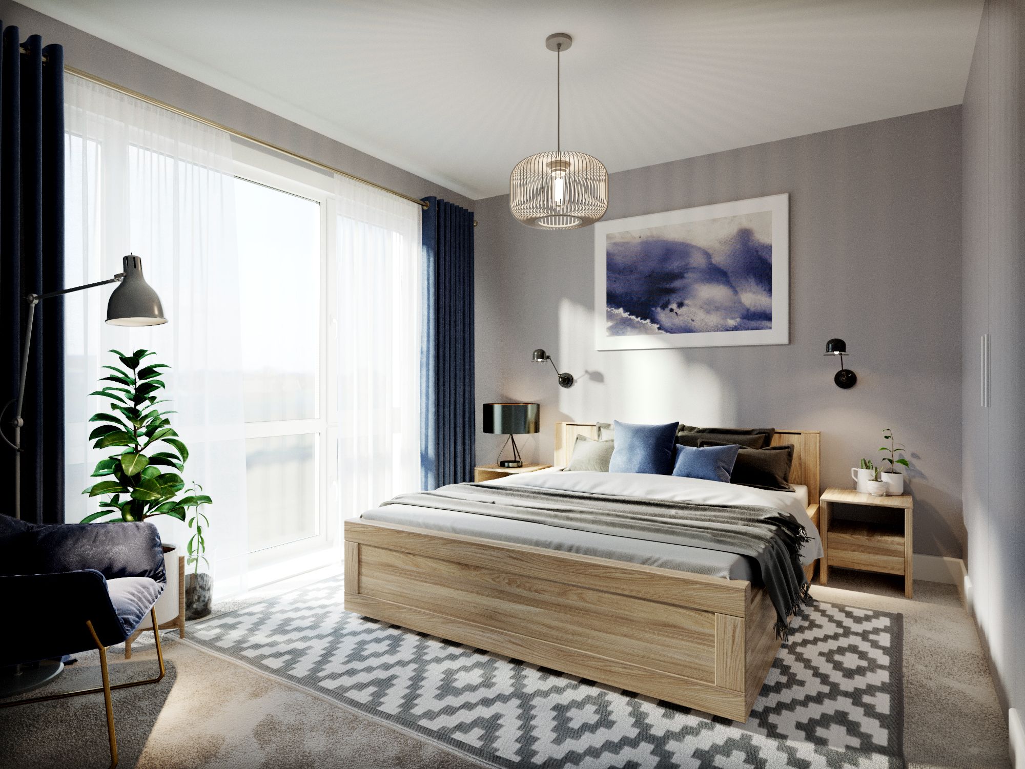 property marketing visuals - CYC luxury bedroom cgi visualisation - uk cgi stuio