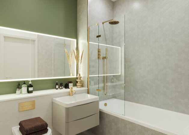 The residence Interior bathroom CGI London Clapham
