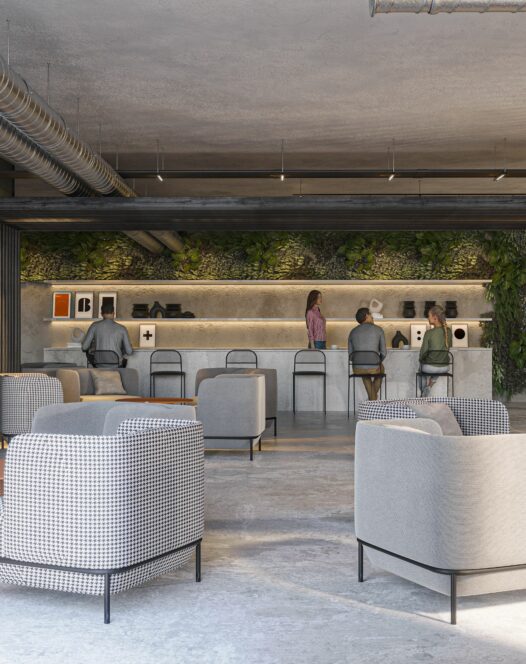 Berkeley Square interior lounge cgi communal area manchester
