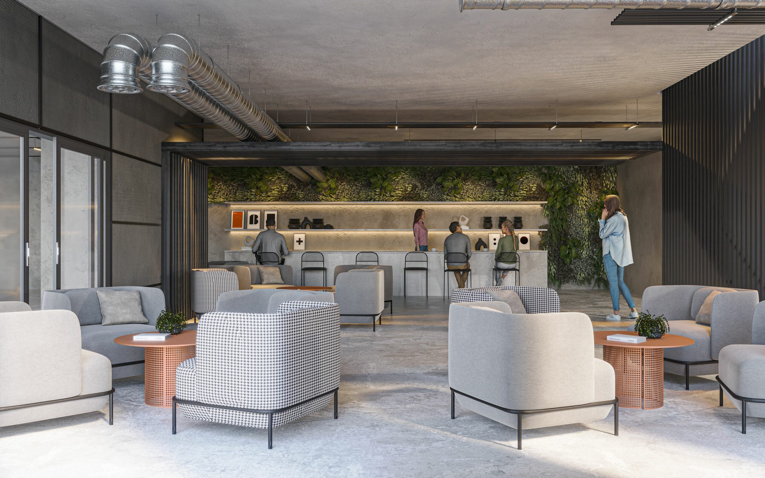 Berkeley Square interior lounge cgi communal area manchester