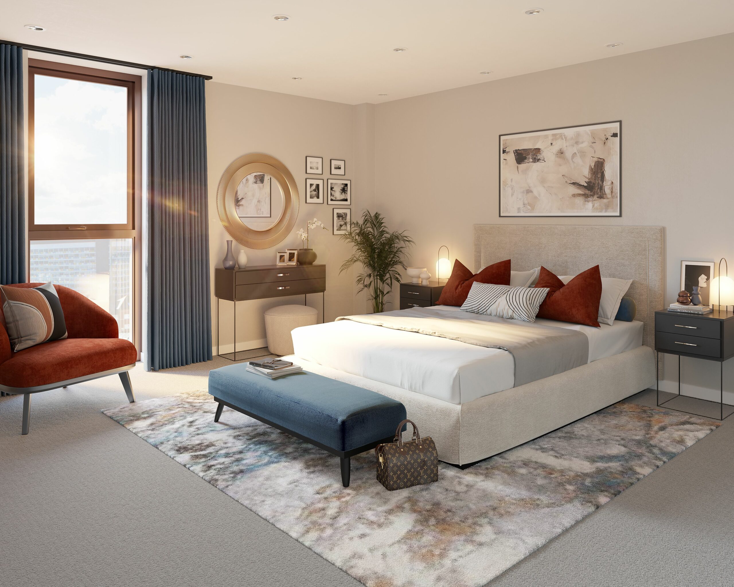 lomax manchester interior master bedroom cgi 3d