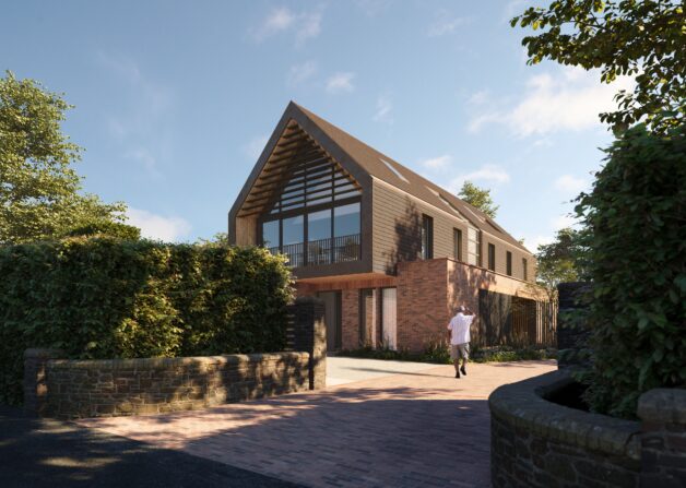 Exterior hale barns visualisation 3d
