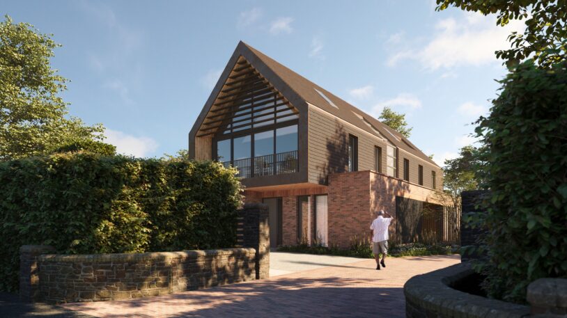 Exterior hale barns visualisation 3d