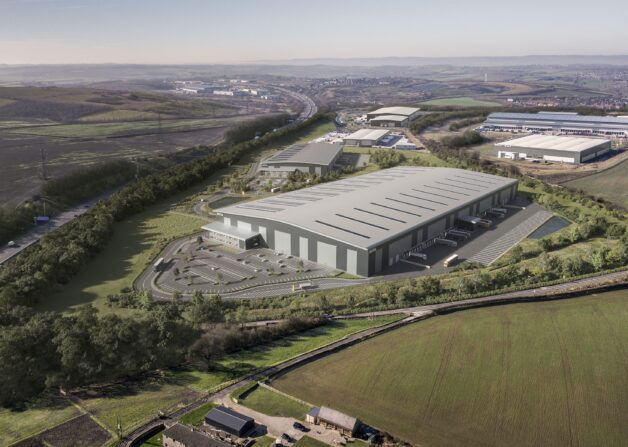 Henry Boot Industrial and Logistic External Aerial CGI Warehouse