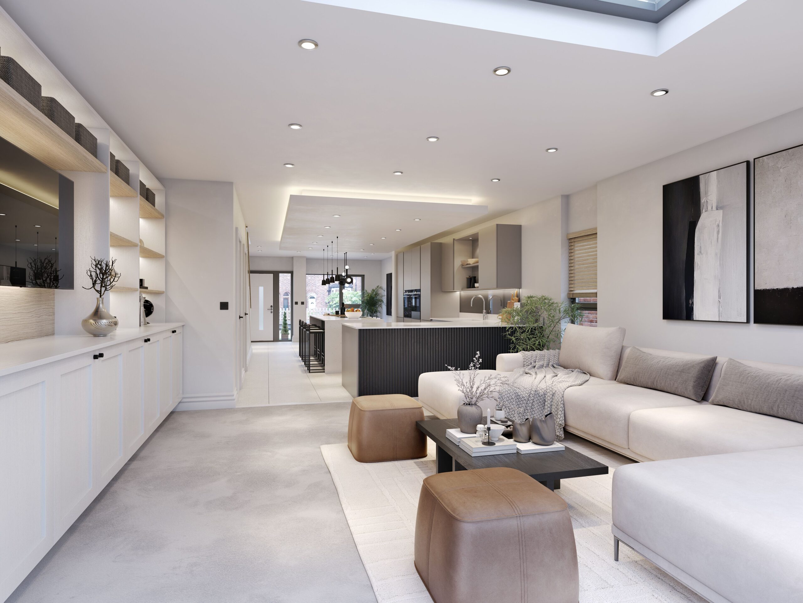 open plan chorlton living room interior cgi manchester