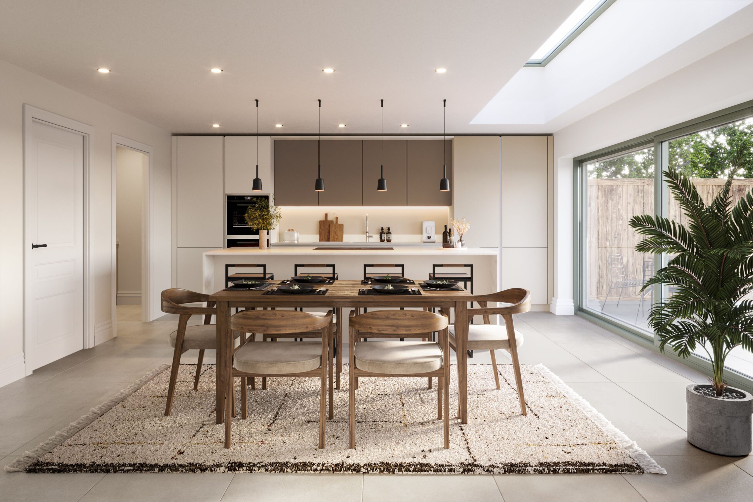 high end chorlton residential scheme kitchen interior cgi