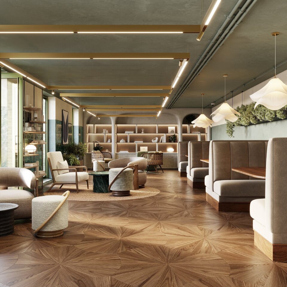 communal interior visualisation 3d cgi manchester salford central