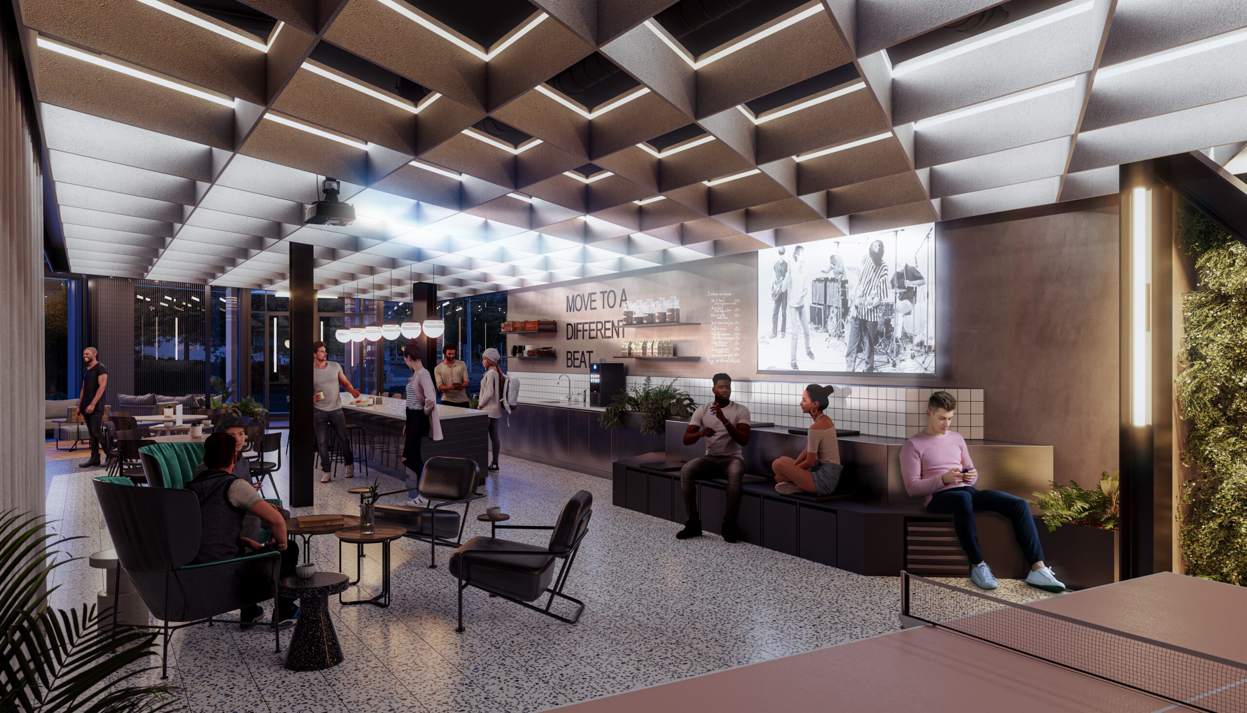 SONA House Interior workspace CGI 3d render Cert Property