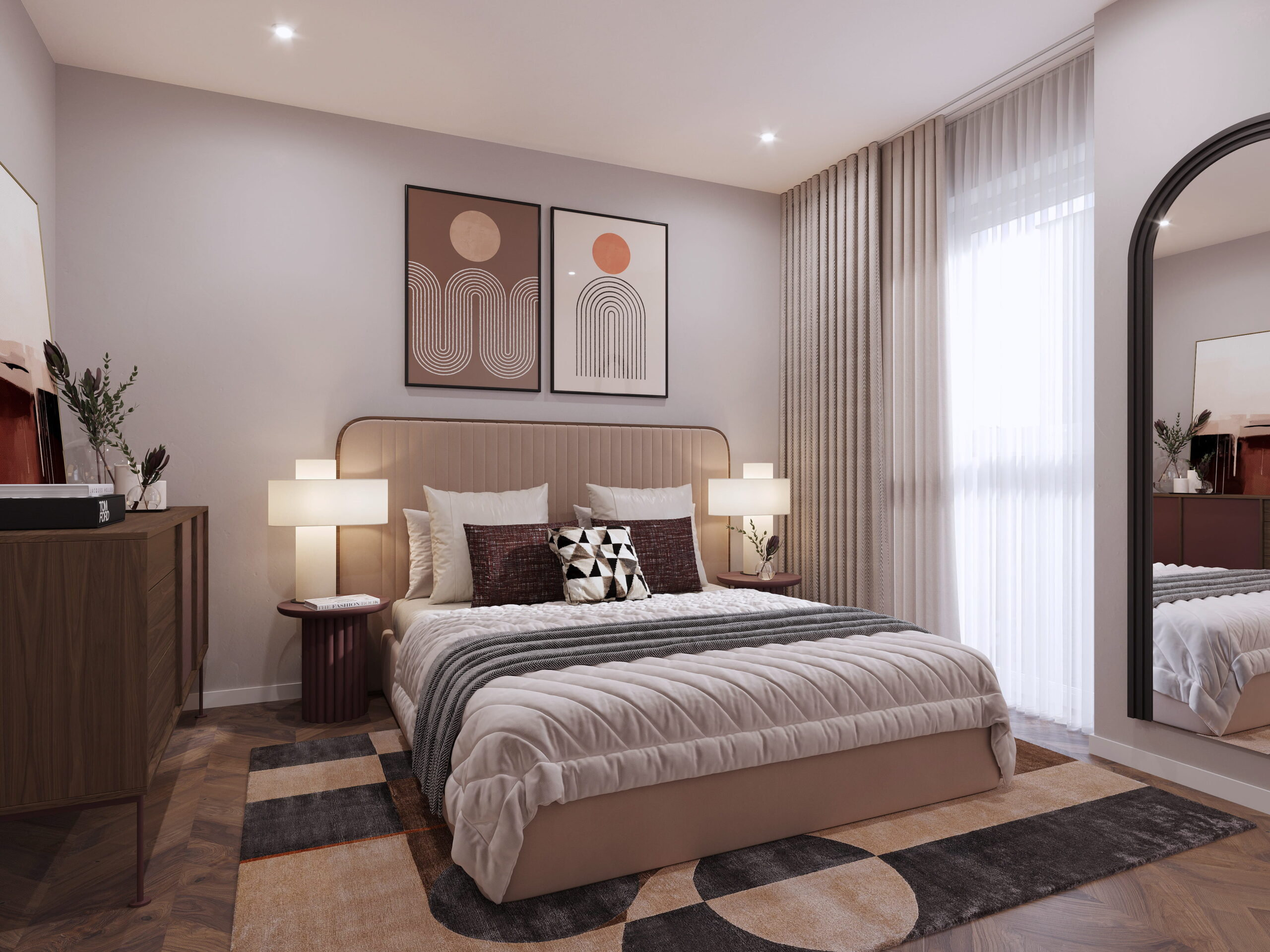 Abbey Row, Liverpool city centre, bedroom cgi