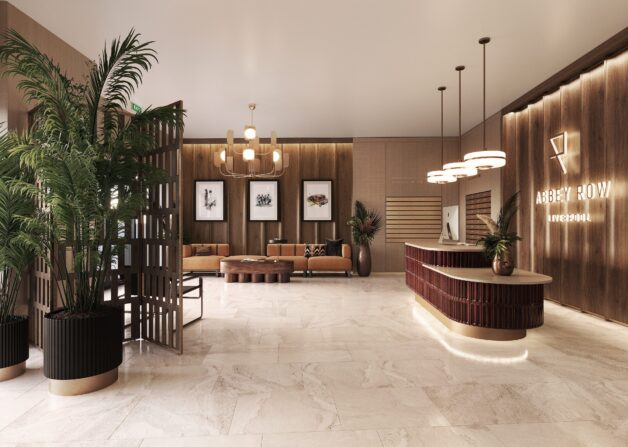 Abbey Row, Liverpool city centre interior reception cgi