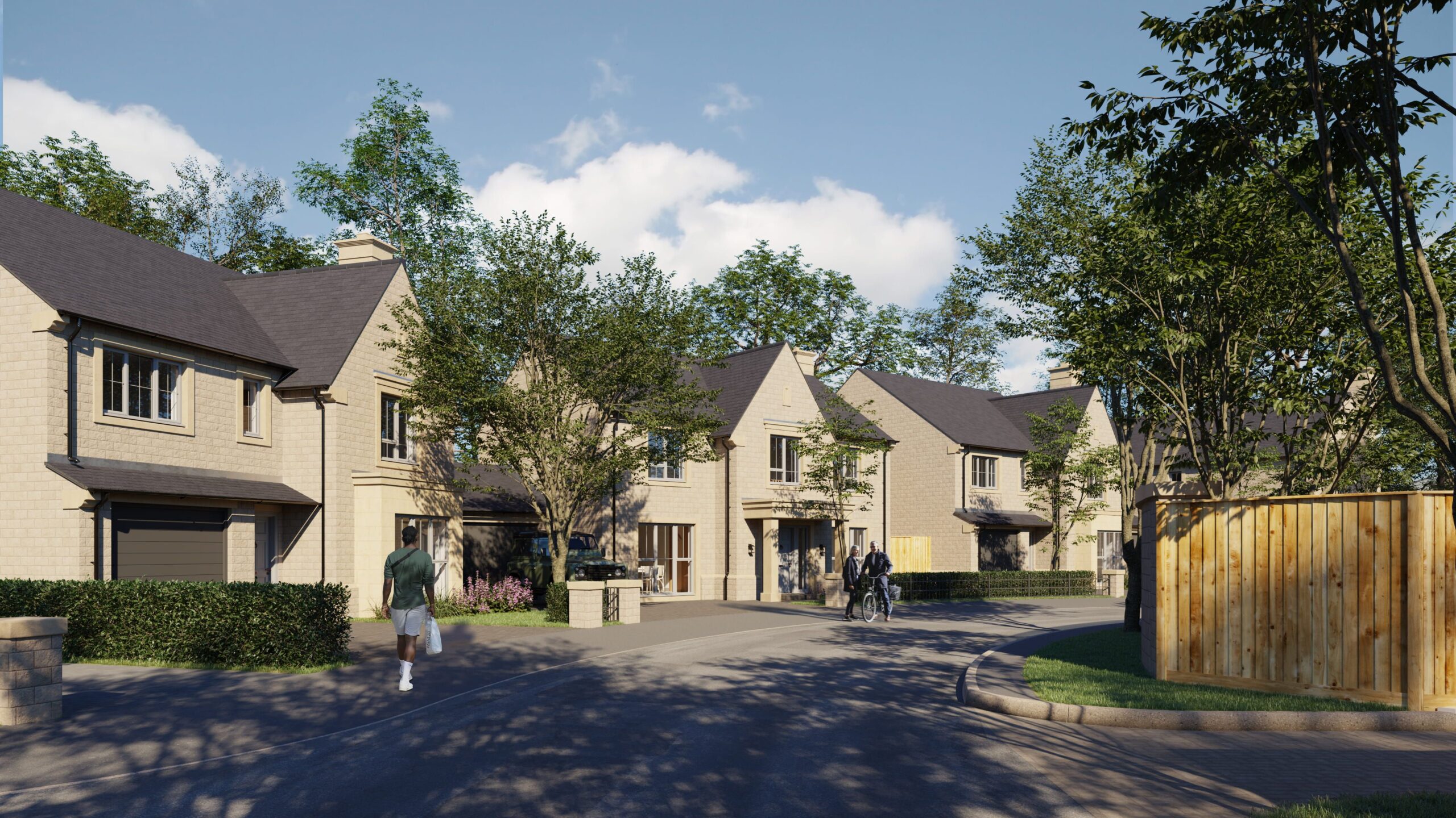 The Meadows, Langho, street scene of the development