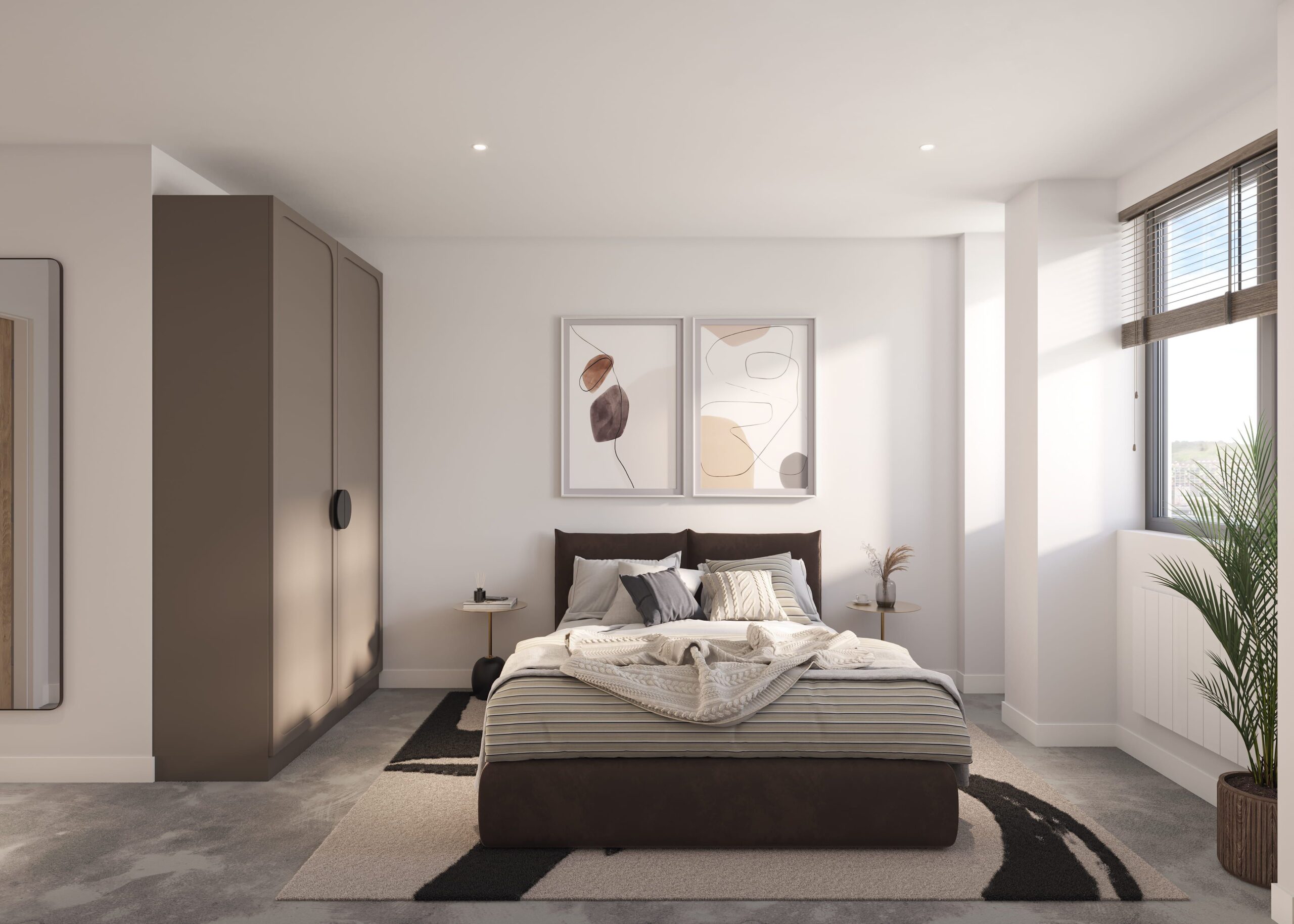 Belgrave Sheffield interior bedroom CGI