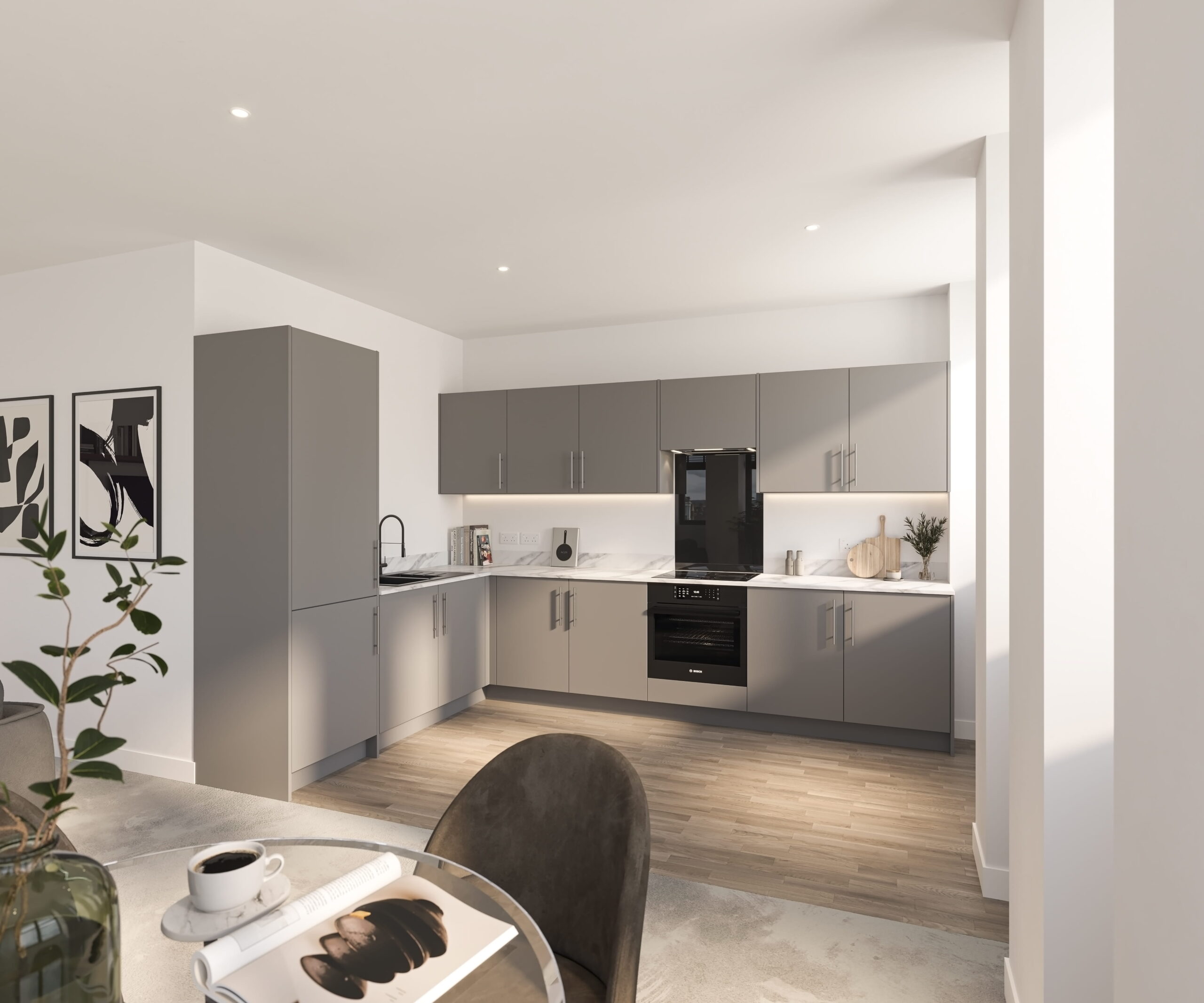 Belgrave Sheffield interior kitchen diner CGI