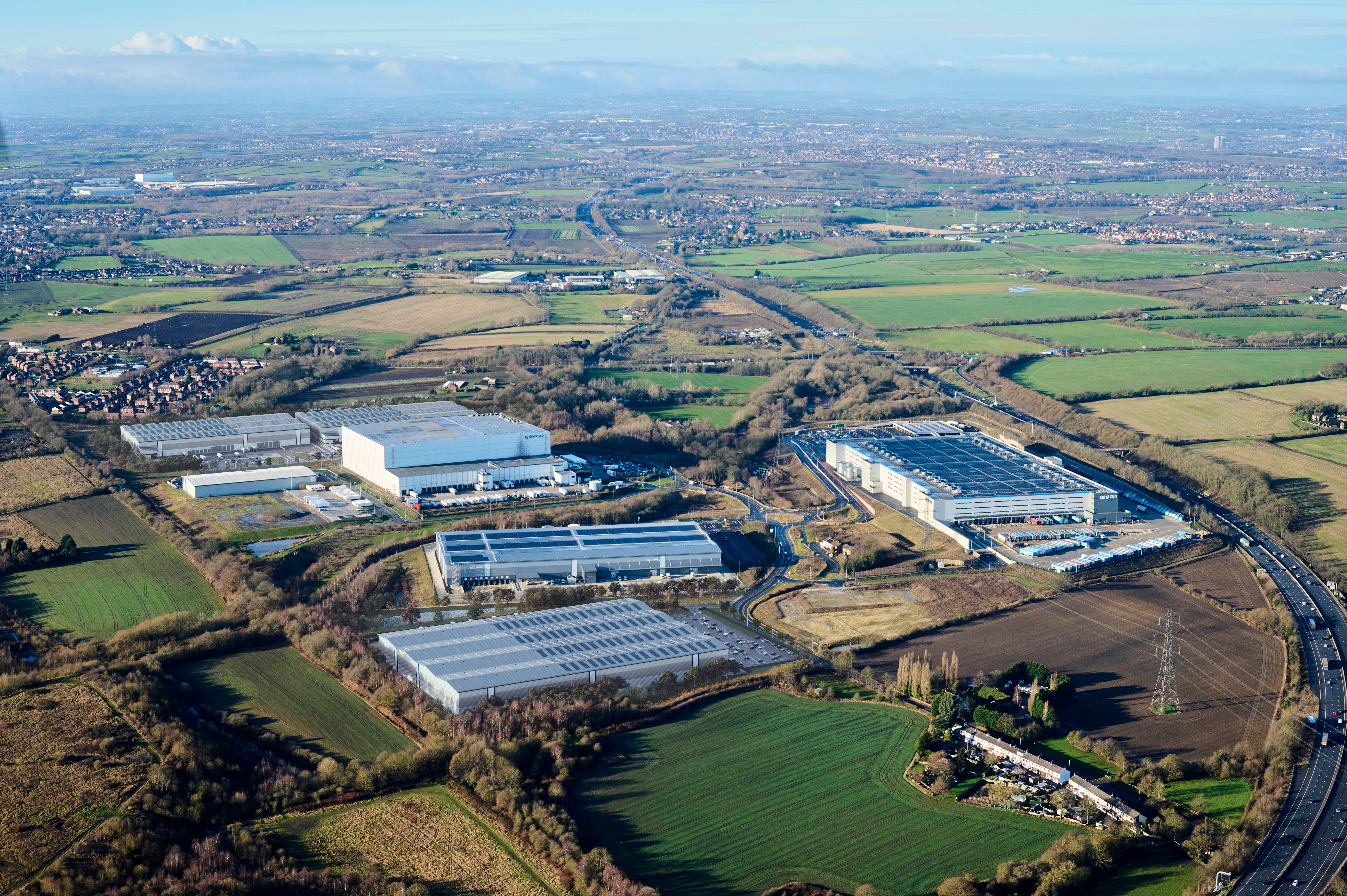 Wakefield Hub Industrial & Logistics development Aerial CGI view