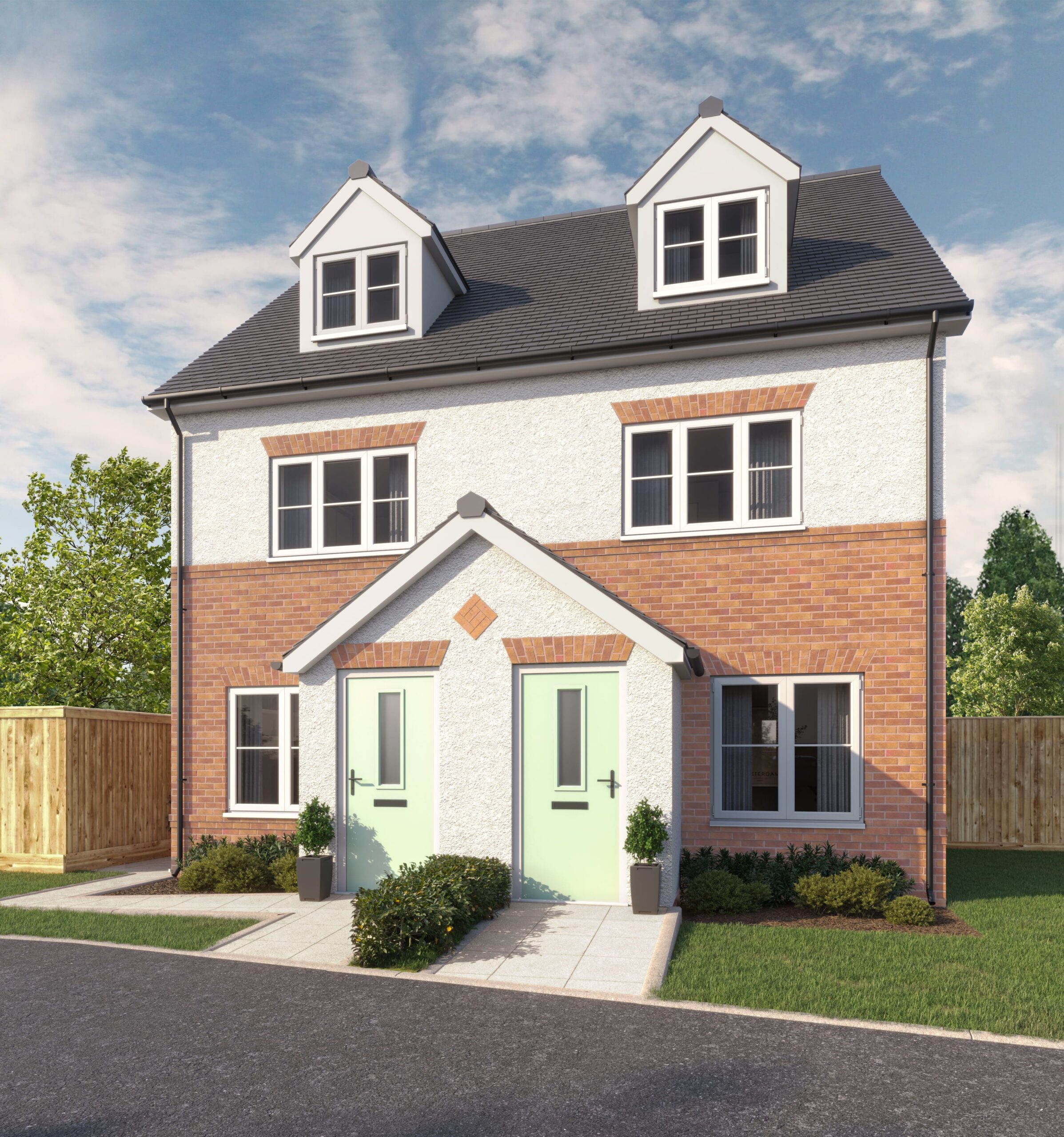 Lichfield Close in Barrow-in-Furness exterior house CGI