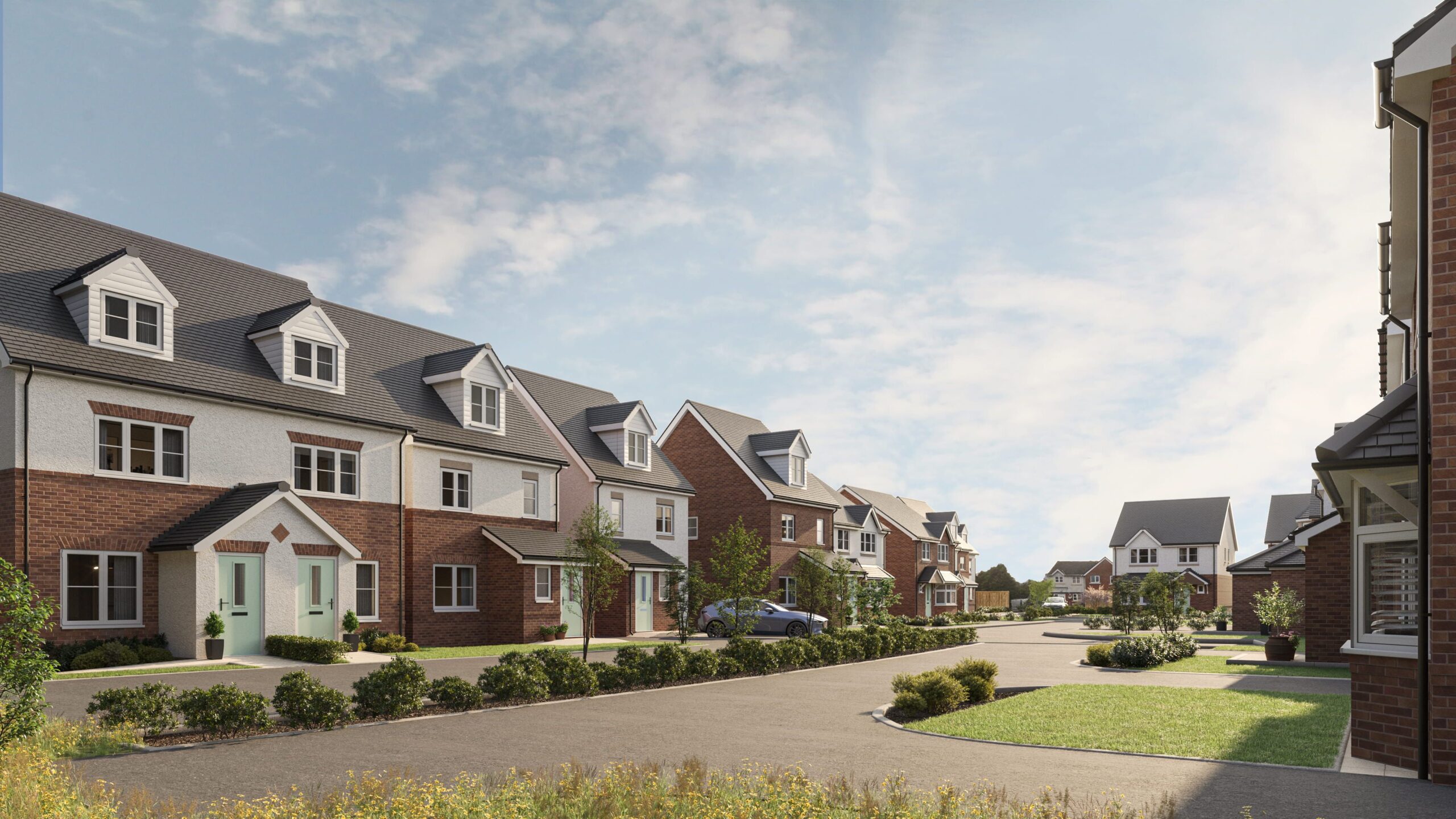 Lichfield Close in Barrow-in-Furness street scene exterior CGI view