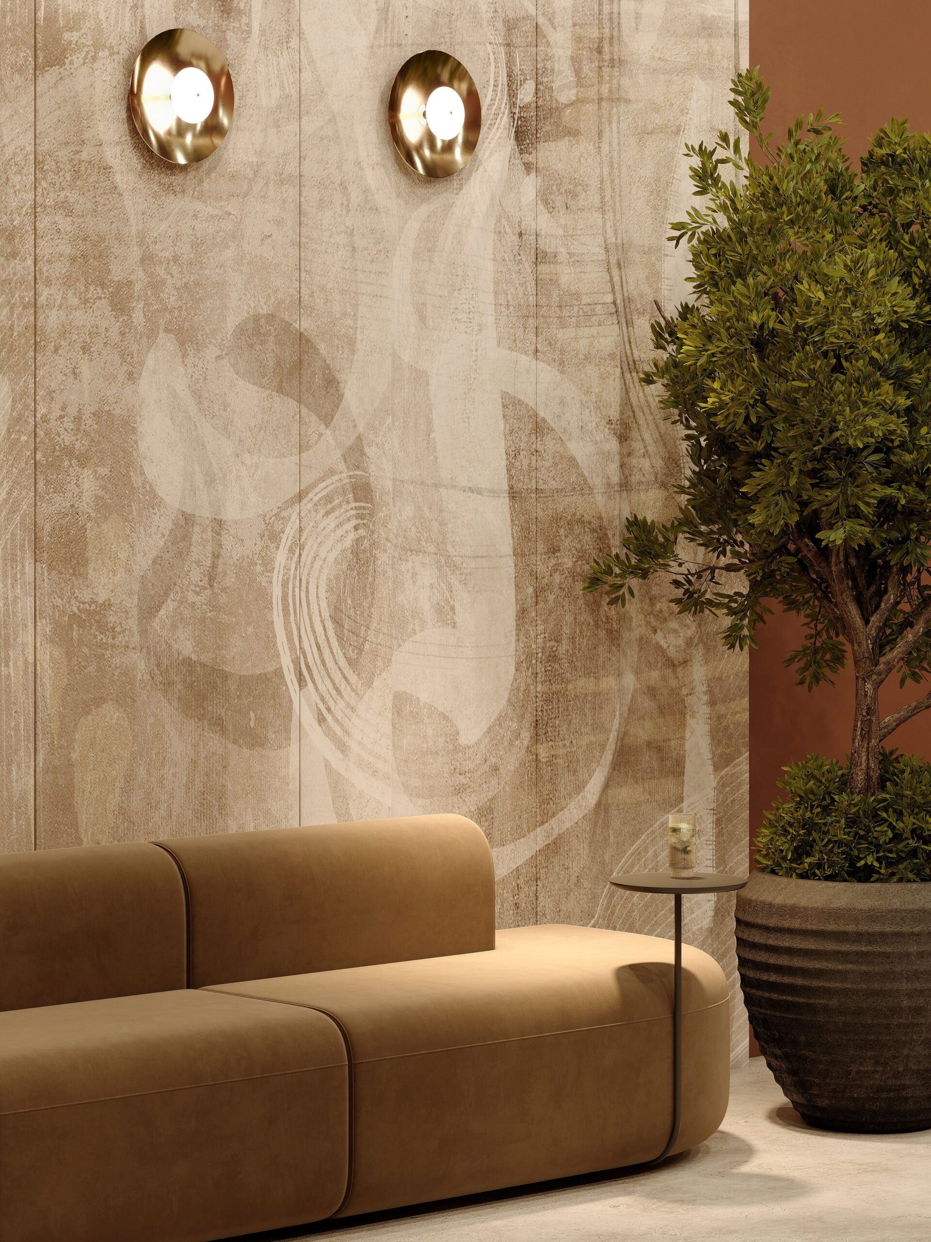 &Soul interior workspace breakout sofa cgi in Shoreditch London