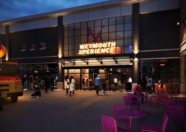 Exterior CGI of Weymouth Cineworld cinema reimagined