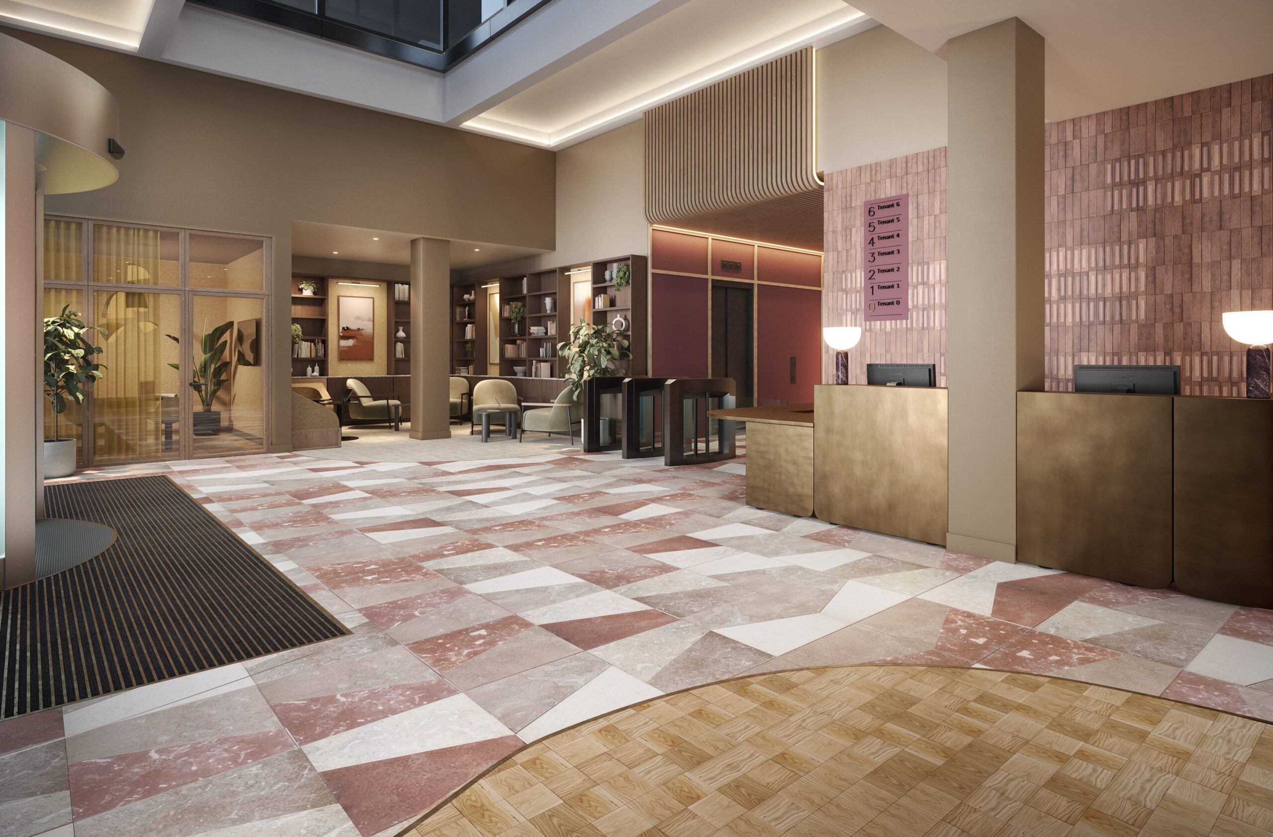 3 hardman street, interior reception area CGI