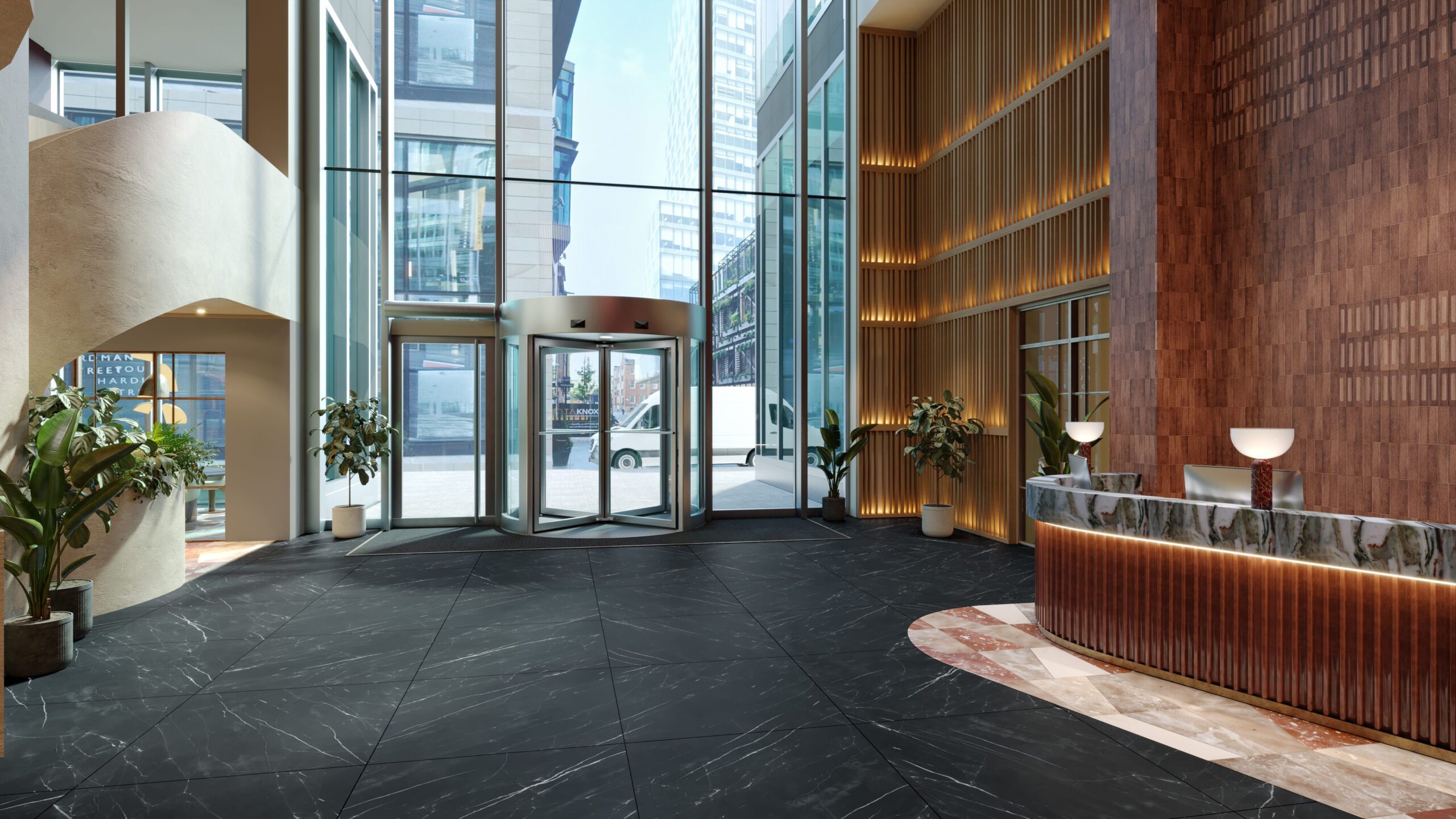 3 hardman street, interior reception CGI