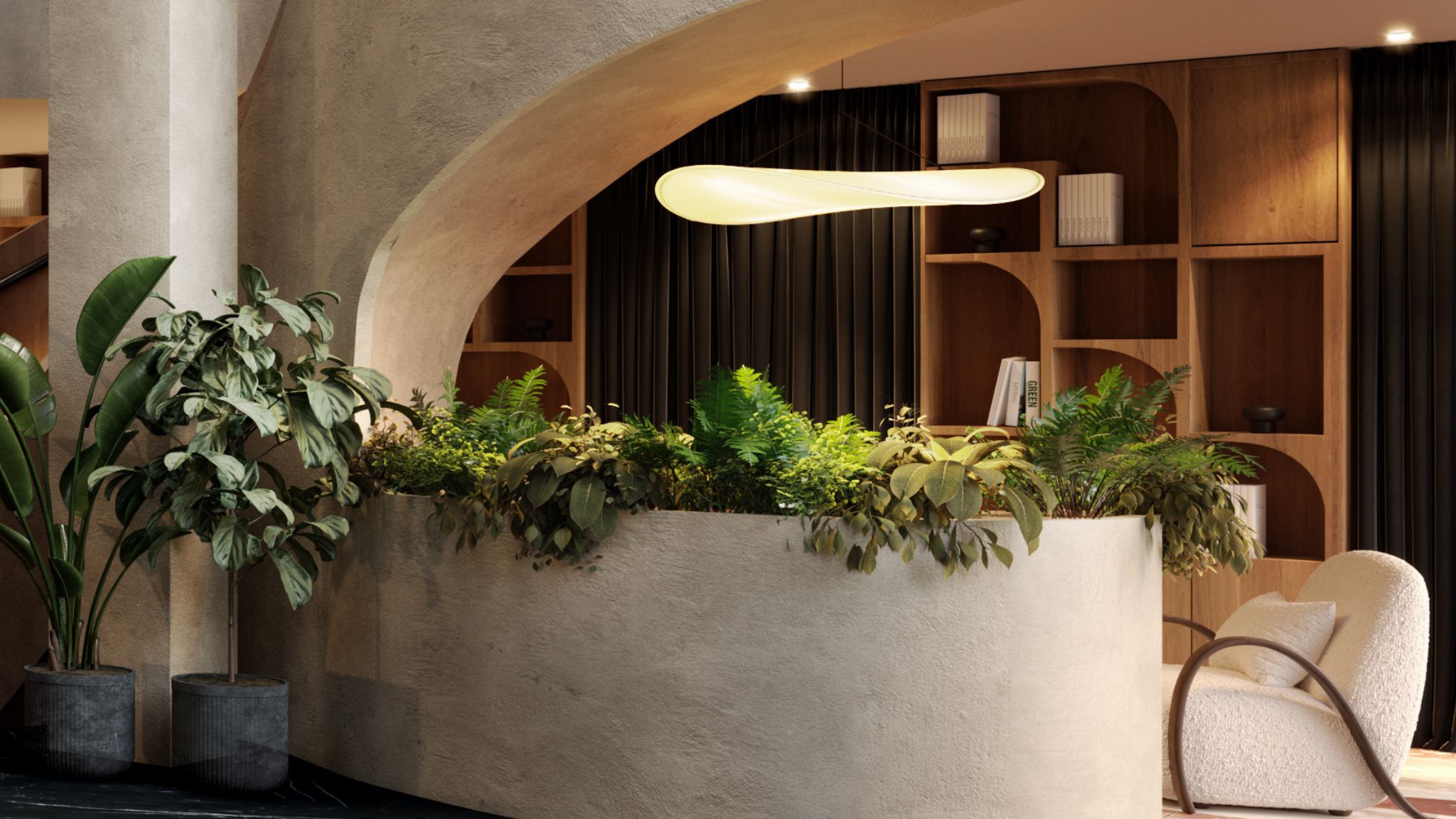 3 hardman street, interior reception area CGI