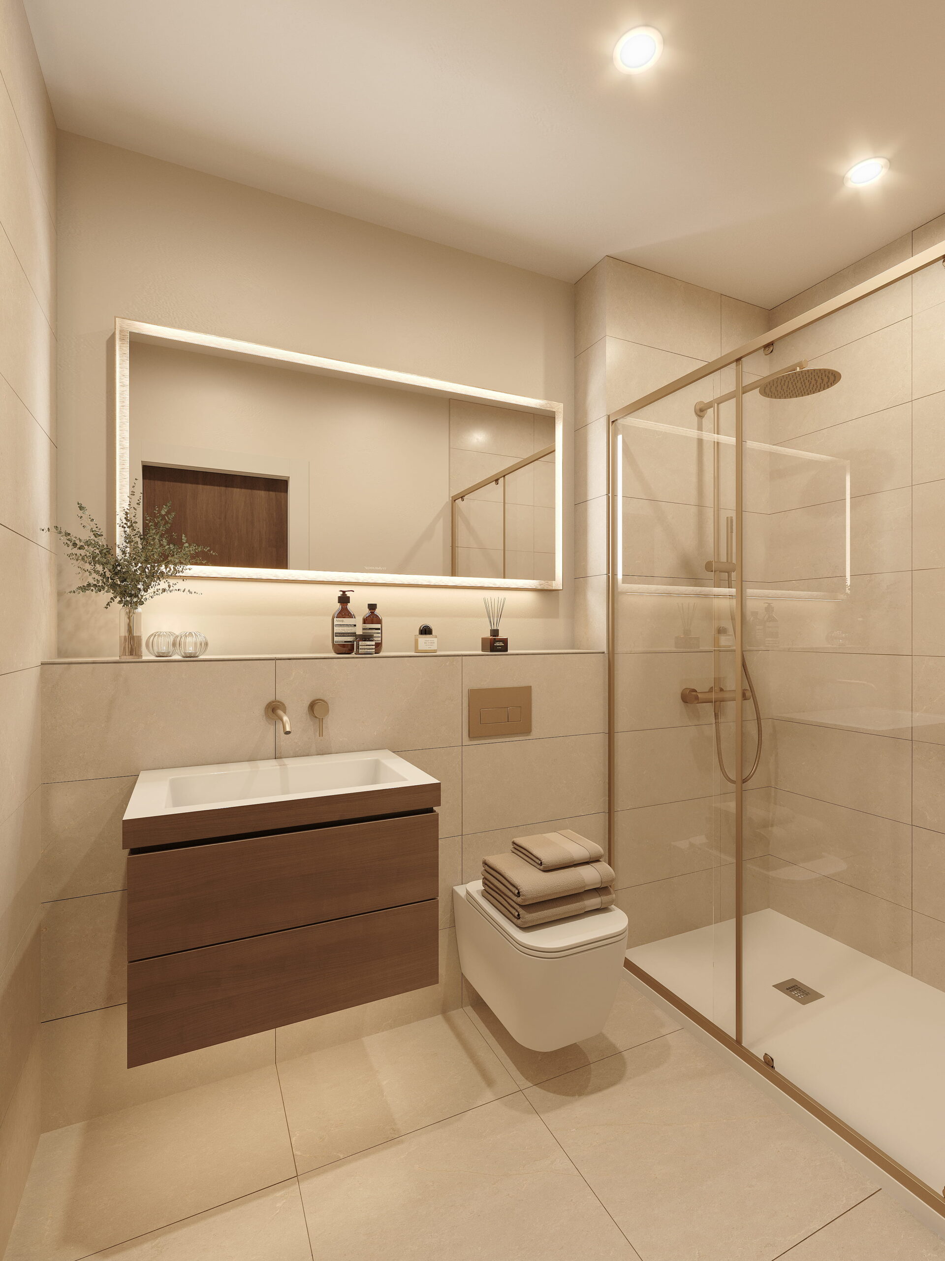 Leeds City Park apartment bathroom CGI