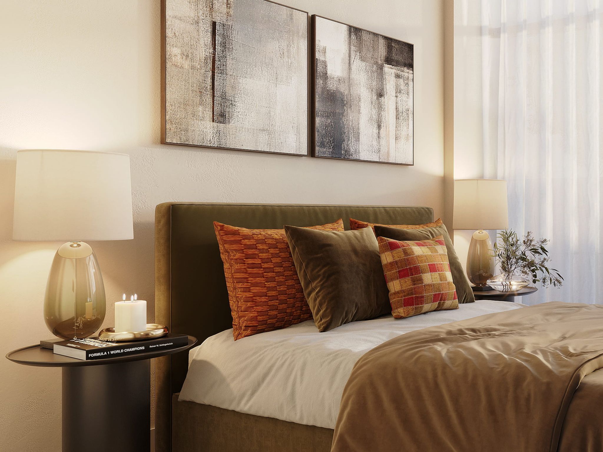 Leeds City Park apartment bedroom cameo CGI